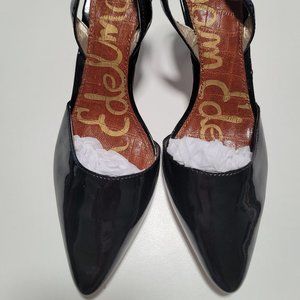 Sam Edelman Black Patent Leather Slingback Pump Size 6M